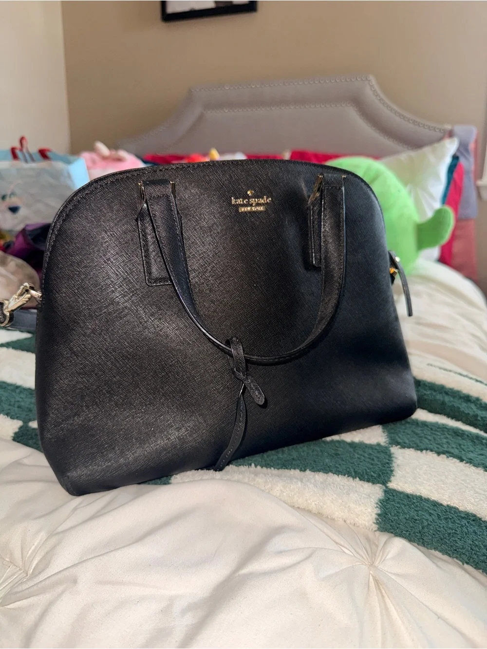 BRAND NEW Kate spade Black Saffiano Dome Satchel